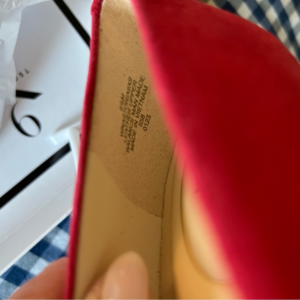 NWT red real leather—suede heels.  👠 - Picture 5 of 10